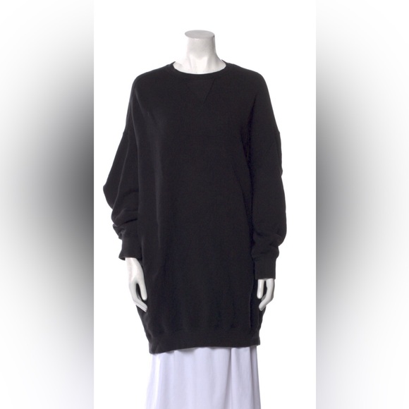 R13 Grunge Sweatshirt Dress - Washed Black. Size medium - Picture 13 of 13